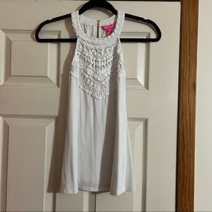Lilly Pulitzer white crochet tank top